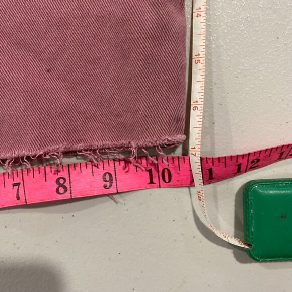 Vintage Wrangler Denim Shorts Cut Off Pink High Rise Womens Size 10 - Picture 11 of 12